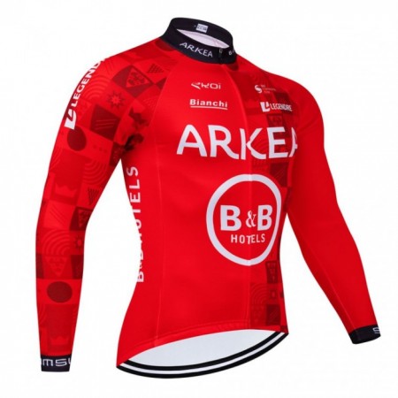 Wielershirt 2024 Arkea-B B Hotels Lange Mouw Rood